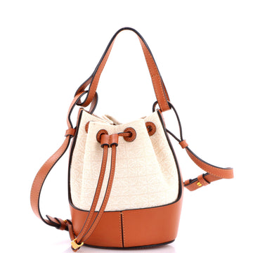 Loewe Balloon Bucket Bag Anagram Canvas and Leather Small