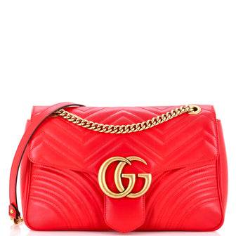 Gucci GG Marmont Flap Bag Matelasse Leather Large