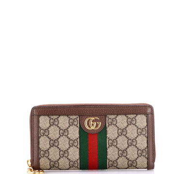 Gucci Ophidia Zip Around Wallet GG Coated Canvas