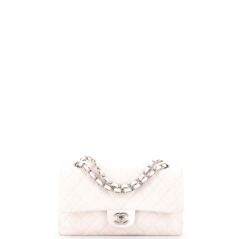 Chanel Vintage Classic Double Flap Bag Quilted Caviar Medium