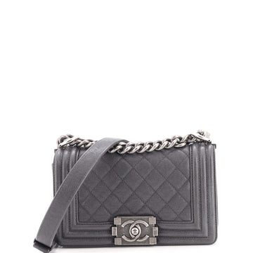 Chanel Boy Flap Bag Quilted Caviar Small