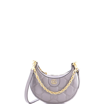 Gucci Half Moon Hobo GG Matelasse Leather Mini