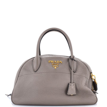 Prada Convertible Dual Strap Bowling Bag Vitello Daino Medium
