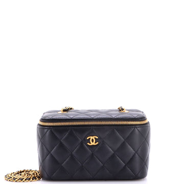 Chanel Coco de Toi Heart Vanity Case with Chain Quilted Lambskin Small