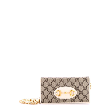 Gucci Horsebit 1955 Chain Wallet GG Coated Canvas