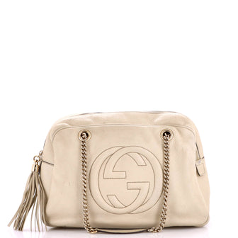 Gucci Soho Chain Zip Shoulder Bag Leather Medium