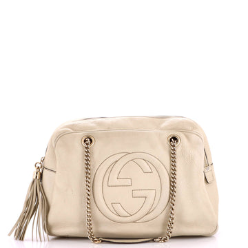 Gucci Soho Chain Zip Shoulder Bag Leather Medium