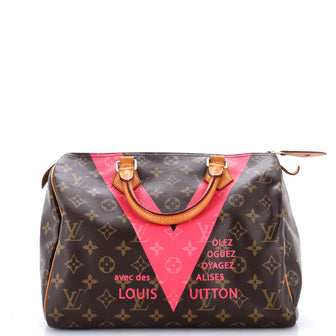 Louis Vuitton Speedy Handbag Limited Edition V Monogram Canvas 30
