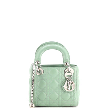 Christian Dior Lady Dior Chain Bag Cannage Quilt Lambskin Mini