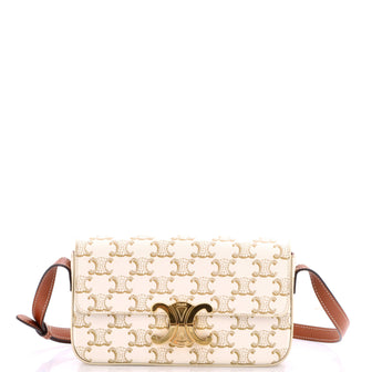 Celine Triomphe East-West Shoulder Bag Triomphe Coated Canvas
