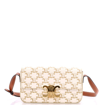 Celine Triomphe East-West Shoulder Bag Triomphe Coated Canvas