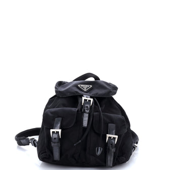 Prada Double Front Pocket Backpack Tessuto Small