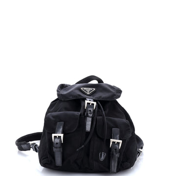 Prada Double Front Pocket Backpack Tessuto Small