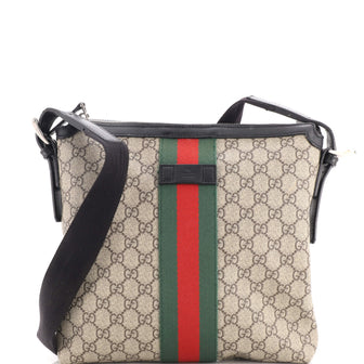Gucci Web Messenger Bag GG Coated Canvas Medium