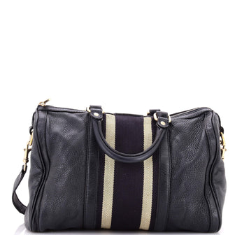 Gucci Vintage Web Boston Bag Leather Medium
