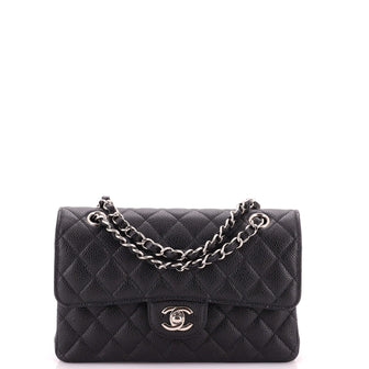 Chanel Classic Double Flap Bag Quilted Caviar Small