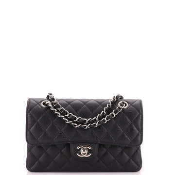 Chanel Classic Double Flap Bag Quilted Caviar Small