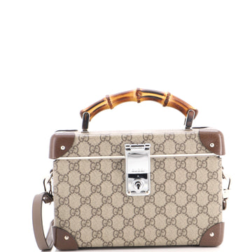 Gucci Bamboo Globe-Trotter Vanity Case GG Coated Canvas