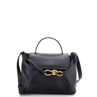 Bottega Veneta Ciao Ciao Top Handle Bag Leather with Intrecciato Detail Small