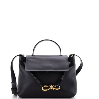 Bottega Veneta Ciao Ciao Top Handle Bag Leather with Intrecciato Detail Small