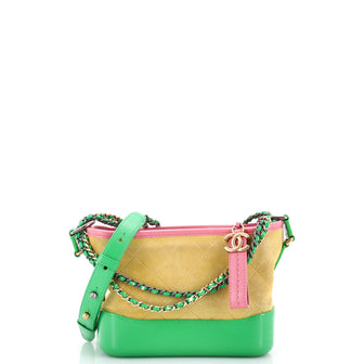 Chanel Gabrielle Hobo Quilted Suede Small