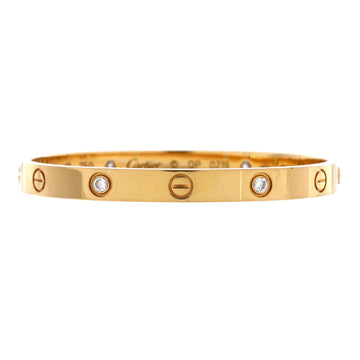Cartier Love 4 Diamond Bracelet 18K Yellow Gold with Diamonds