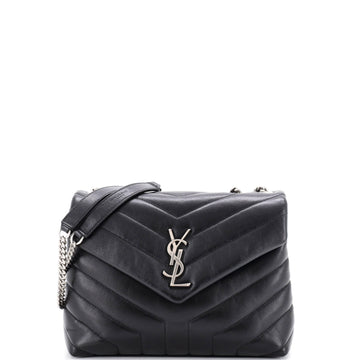 Saint Laurent Loulou Shoulder Bag Matelasse Chevron Leather Small