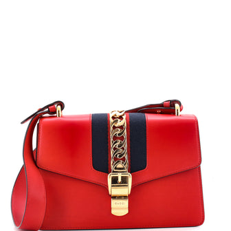 Gucci Sylvie Shoulder Bag Leather Small