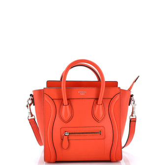 Celine Luggage Bag Grainy Leather Nano