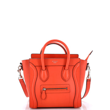 Celine Luggage Bag Grainy Leather Nano