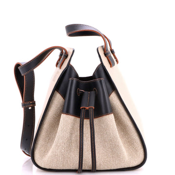 Loewe Hammock Bag Leather and Canvas Small
