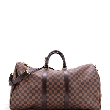 Louis Vuitton Keepall Bandouliere Bag Damier 55