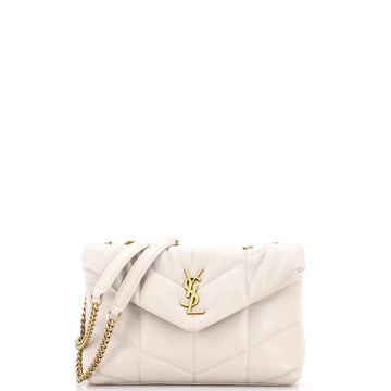 Saint Laurent Loulou Puffer Shoulder Bag Quilted Leather Mini