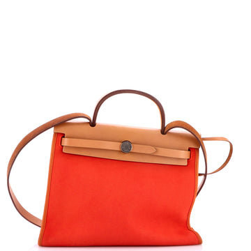 Hermes Herbag Zip Leather and Toile 31