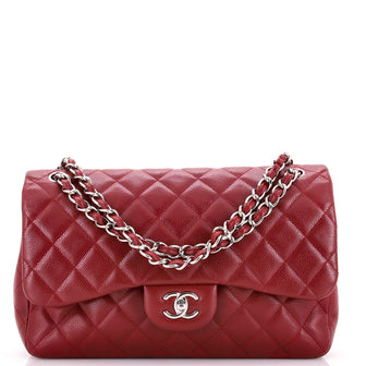 Chanel Classic Double Flap Bag Quilted Caviar Jumbo