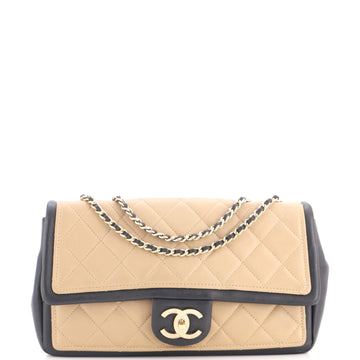 Chanel Graphic Flap Bag Quilted Calfskin Medium