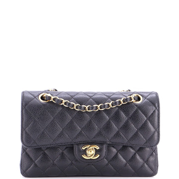 Chanel Classic Double Flap Bag Quilted Caviar Small