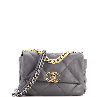 Chanel 19 Flap Bag Quilted Stitched Lambskin Medium