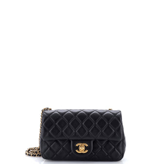 Chanel Pearl Crush Flap Bag Quilted Lambskin Mini