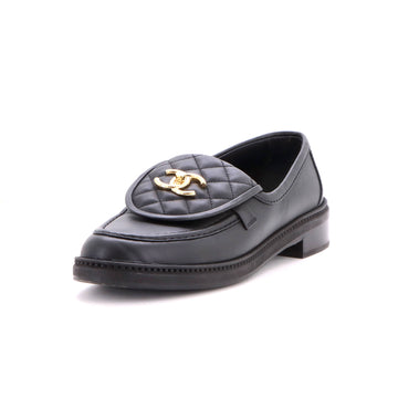 Chanel Women's CC Loafers Quilted Leather