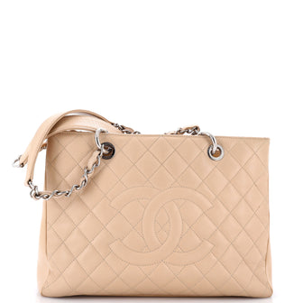 Chanel Vintage Grand Shopping Tote Quilted Caviar