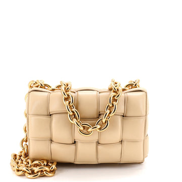 Bottega Veneta Cassette Chain Crossbody Bag Padded Maxi Intrecciato Leather
