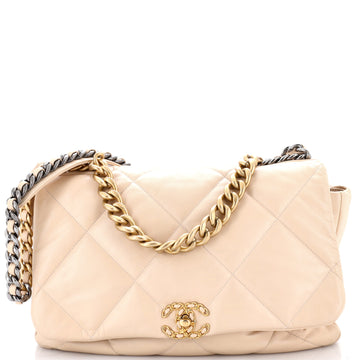 Chanel 19 Flap Bag Quilted Leather Maxi