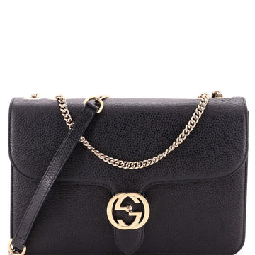 Gucci Interlocking Shoulder Bag Leather Medium