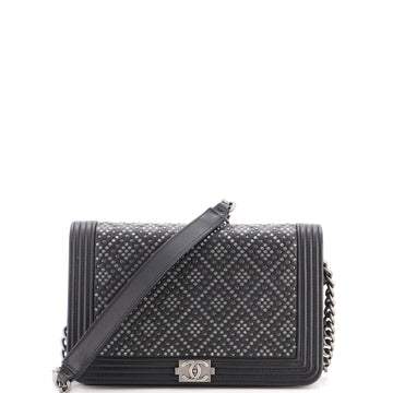 Chanel Boy Wallet on Chain Crystal Studded Calfskin