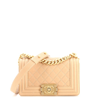 Chanel Boy Flap Bag Quilted Caviar Small