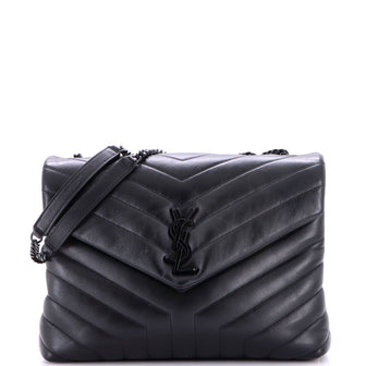 Saint Laurent Loulou Shoulder Bag Matelasse Chevron Leather Medium