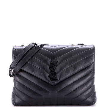 Saint Laurent Loulou Shoulder Bag Matelasse Chevron Leather Medium