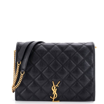 Saint Laurent Becky Shoulder Bag Quilted Leather Small