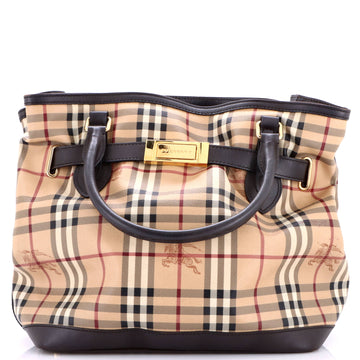 Burberry Golderton Tote Haymarket Coated Canvas Medium
